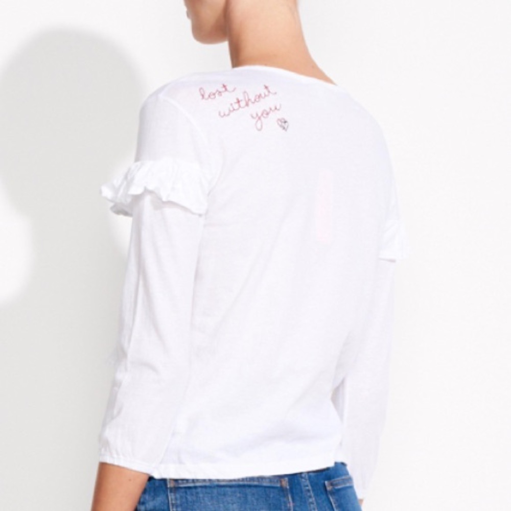 ISO SUNDRY LOST WITHOUT YOU RUFFLE TOP